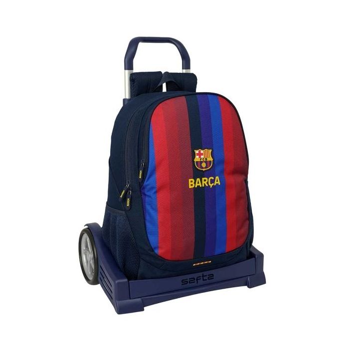Safta F.C.Barcelona 1ª Equipacion 26/27 Mochila con Carro Evolution - Extraible - 22.5L - Portabotellas - Doble Tirador - Asa de