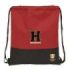 Safta Harry Potter Hogwarts Saco Plano - Cierre con Cordones - Bolsillo Interior con Cremallera - 35x40x1cm - Color Negro y Rojo