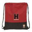 Safta Harry Potter Hogwarts Saco Plano - Cierre con Cordones - Bolsillo Interior con Cremallera - 35x40x1cm - Color Negro y Rojo