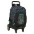 Safta Minecraft Screen Mochila con Carro - Extraible - 33L - Portabotellas - Tarjeta de Identificacion Personal - Ruedas Antivib