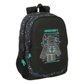 Safta Minecraft Screen Mochila - 23L - Adaptable a Carro - Espalda Acolchada - Portabotellas - Cremallera con Doble Tirador - As