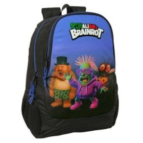 Safta Brainrot Mochila - 23L - Adaptable a Carro - Espalda Acolchada - Portabotellas - Cremallera con Doble Tirador - Asa de Man