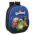 Safta Brainrot Mochila 3D - Portabotellas - Hombreras Acolchadas - Asa de Mano Superior - 27x33x10cm - Color Negro y Azul