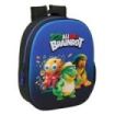 Safta Brainrot Mochila 3D - Portabotellas - Hombreras Acolchadas - Asa de Mano Superior - 27x33x10cm - Color Negro y Azul