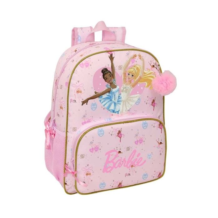 Safta Barbie Ballet Mochila - Adaptable a Carro - Bolsillo Frontal - Portabotellas - Cremallera con Doble Tirador - Asa de Mano