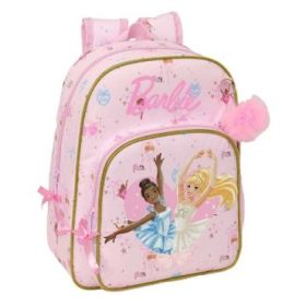 Safta Barbie Ballet Mochila Infantil - Portabotellas - Bolsillo Frontal - Adaptable a Carro - Hombreras Acolchadas - 26x34x11cm