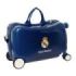 Safta Real Madrid Maleta Trolley Infantil - Reposapies - Bandolera Ajustable - Asas de Mano - Tiradores con Ranura para Candado