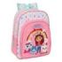 Safta Gabby's Dollhouse Mochila Infantil - Portabotellas - Bolsillo Frontal - Adaptable a Carro - Hombreras Acolchadas - 26x34x1