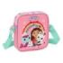 Safta Gabby's Dollhouse Bolsito con Bandolera Ajustable - Compacto - Cierre con Cremallera - 16x18x4cm - Color Rosa