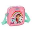 Safta Gabby's Dollhouse Bolsito con Bandolera Ajustable - Compacto - Cierre con Cremallera - 16x18x4cm - Color Rosa
