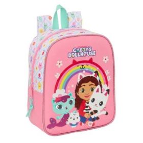 Safta Gabby's Dollhouse Mochila Guarderia - 6L - Cremallera - Asa de Mano - Tarjeta de Identificacion Personal - Adaptable a Car