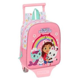 Safta Gabby's Dollhouse Mochila con Carro - Extraible - 6L - Tarjeta de Identificacion Personal - Asa de Mano - 22x27x10cm - Col