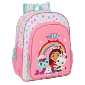 Safta Gabby's Dollhouse Mochila - 15L - Adaptable a Carro - Bolsillo Frontal - Portabotellas - Cremallera con Doble Tirador - As