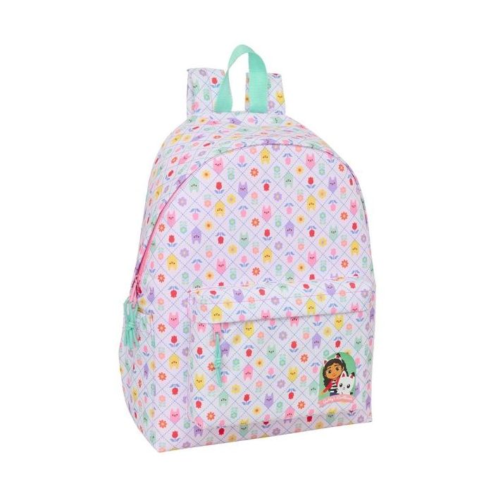 Safta Gabby's Dollhouse Mochila para Portatiles hasta 14.1  - Portabotellas - Cremallera con Doble Tirador - Asa de Mano - Bolsi