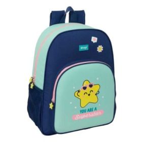 Safta Mr. Wonderful Estrella Mochila - Adaptable a Carro - Bolsillo Frontal - Portabotellas - Cremallera con Doble Tirador - Asa