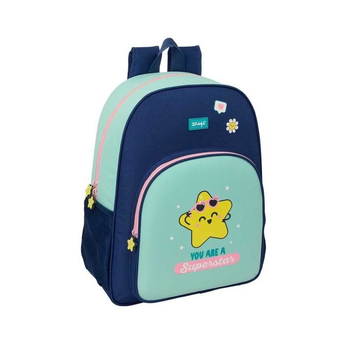 Safta Mr. Wonderful Estrella Mochila - Adaptable a Carro - Bolsillo Frontal - Portabotellas - Cremallera con Doble Tirador - Asa
