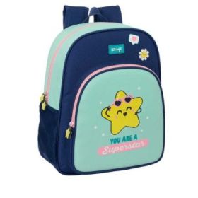 Safta Mr. Wonderful Estrella Mochila - 15L - Adaptable a Carro - Bolsillo Frontal - Portabotellas - Cremallera con Doble Tirador