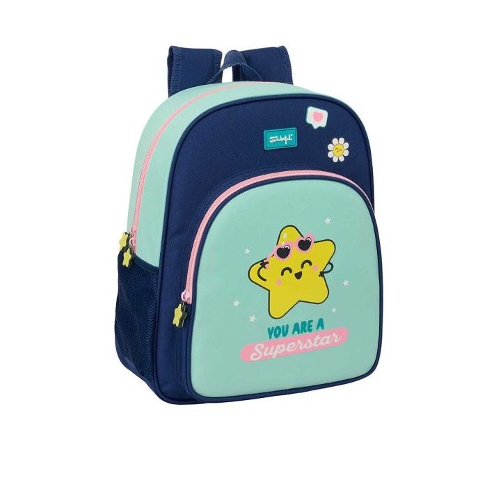 Safta Mr. Wonderful Estrella Mochila - 15L - Adaptable a Carro - Bolsillo Frontal - Portabotellas - Cremallera con Doble Tirador