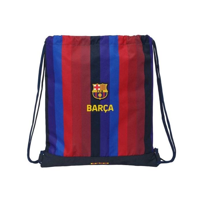 Safta F.C.Barcelona 1ª Equipacion 26/27 Saco Plano - Cierre con Cordones - Bolsillo Interior con Cremallera - 35x40x1cm - Color