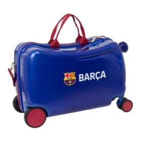 Safta F.C.Barcelona 1ª Equipacion 26/27 Maleta Trolley Infantil - Reposapies - Bandolera Ajustable - Asas de Mano - Tiradores co