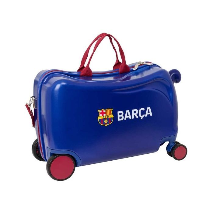 Safta F.C.Barcelona 1ª Equipacion 26/27 Maleta Trolley Infantil - Reposapies - Bandolera Ajustable - Asas de Mano - Tiradores co