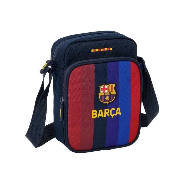 Safta F.C.Barcelona 1ª Equipacion 26/27 Bolsito con Bandolera Ajustable - Cierre con Cremallera - Compartimento Trasero con Velc