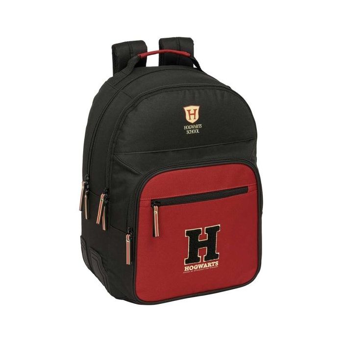 Safta Harry Potter Hogwarts Mochila - Adaptable a Carro - Bolsillo Frontal - Portabotellas - Cremallera con Doble Tirador - Asa