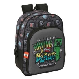 Safta Minecraft Graffiti Mochila Infantil - Portabotellas - Bolsillo Frontal - Adaptable a Carro - Hombreras Acolchadas - 26x34x