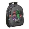 Safta Minecraft Graffiti Mochila - 23L - Adaptable a Carro - Espalda Acolchada - Portabotellas - Cremallera con Doble Tirador -