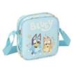 Safta Bluey Ready Bolsito con Bandolera Ajustable - Compacto - Cierre con Cremallera - 16x18x4cm - Color Azul Pastel