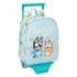 Safta Bluey Ready Mochila con Carro - Extraible - 6L - Tarjeta de Identificacion Personal - Asa de Mano - 22x27x10cm - Color Azu