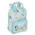 Safta Bluey Ready Mochila Infantil - Tarjeta de Identificacion Personal - Bolsillo Frontal - Hombreras Acolchadas - 20x28x8cm -
