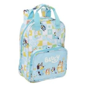 Safta Bluey Ready Mochila Infantil - Tarjeta de Identificacion Personal - Bolsillo Frontal - Hombreras Acolchadas - 20x28x8cm -