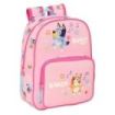 Safta Bluey Dance Mochila Infantil - Portabotellas - Bolsillo Frontal - Adaptable a Carro - Hombreras Acolchadas - 26x34x11cm -