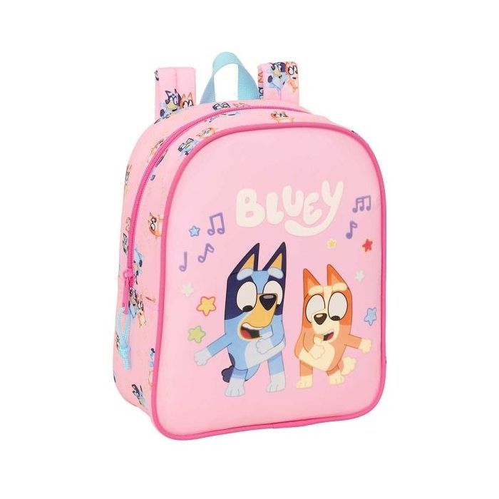 Safta Bluey Dance Mochila Guarderia - 6L - Cremallera - Asa de Mano - Tarjeta de Identificacion Personal - Adaptable a Carrito -