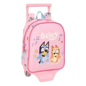 Safta Bluey Dance Mochila con Carro - Extraible - 6L - Tarjeta de Identificacion Personal - Asa de Mano - 22x27x10cm - Color Ros