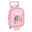Safta Bluey Dance Mochila con Carro - Extraible - 6L - Tarjeta de Identificacion Personal - Asa de Mano - 22x27x10cm - Color Ros