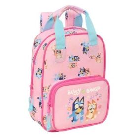 Safta Bluey Dance Mochila Infantil - Tarjeta de Identificacion Personal - Bolsillo Frontal - Hombreras Acolchadas - 20x28x8cm -