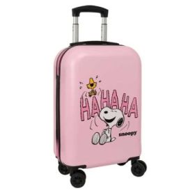 Safta Snoopy Maleta Trolley de Cabina de 20  - Candado de Combinacion - Asa Extensible - Interior Forrado - Ruedas Dobles 360º -