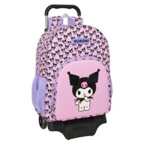 Safta Kuromi Mochila con Carro - Extraible - Portabotellas - Bolsillo Frontal - Cremallera con Doble Tirador - Asa de Mano - 33x