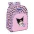 Safta Kuromi Mochila Infantil - Portabotellas - Bolsillo Frontal - Adaptable a Carro - Hombreras Acolchadas - 26x34x11cm - Color