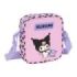 Safta Kuromi Bolsito con Bandolera Ajustable - Compacto - Cierre con Cremallera - 16x18x4cm - Color Rosa