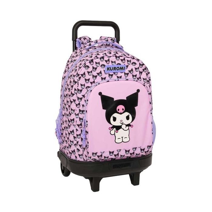 Safta Kuromi Mochila con Carro - Extraible - 33L - Portabotellas - Tarjeta de Identificacion Personal - Cremallera con Doble Tir