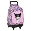Safta Kuromi Mochila con Carro - Extraible - 33L - Portabotellas - Tarjeta de Identificacion Personal - Cremallera con Doble Tir