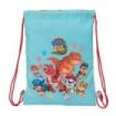 Safta Paw Patrol Dino Rescue Saco Plano - Cierre con Cordones - Bolsillo Interior con Cremallera - 26x34x1cm - Color Azul Pastel