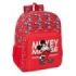 Safta Mickey and Friends Racing Mochila - Adaptable a Carro - Bolsillo Frontal - Portabotellas - Cremallera con Doble Tirador -