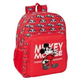 Safta Mickey and Friends Racing Mochila - Adaptable a Carro - Bolsillo Frontal - Portabotellas - Cremallera con Doble Tirador -