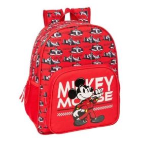 Safta Mickey and Friends Racing Mochila - 15L - Adaptable a Carro - Bolsillo Frontal - Portabotellas - Cremallera con Doble Tira