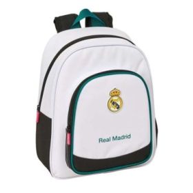 Safta Real Madrid Equipacion 26/27 Mochila Infantil - Portabotellas - Bolsillo Frontal - Asa de Mano - Adaptable a Carro - Hombr