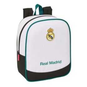 Safta Real Madrid Equipacion 26/27 Mochila Guarderia - 6L - Cremallera - Asa de Mano - Tarjeta de Identificacion Personal - Adap